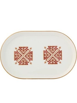 Porland Arabesque Desen 6 Kayık Tabak 18 Cm