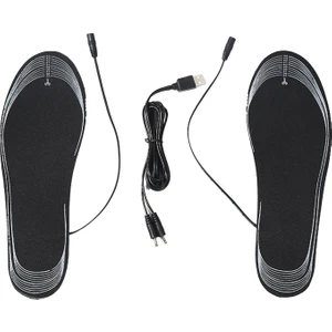 USB Şarjlı Ayak Isıtmalı Tabanlık - 35-44 Numara - Siyah (Yurt Dışından)