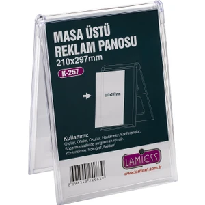 K-257 Masaüstü Reklam Panosu Dikey 3 'lü