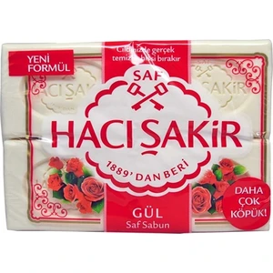 Hacı Şakir Beyaz Sabun Gül 4X150 gr