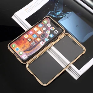 Apple iPhone Xs / x 5.8 Inç Uyumlu Temperli Cam + Metal Çerçeve Telefon Kılıfı (Yurt Dışından)