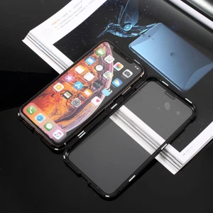 Apple iPhone Xs / x 5.8 Inç Uyumlu Temperli Cam + Metal Çerçeve Telefon Kılıfı (Yurt Dışından)