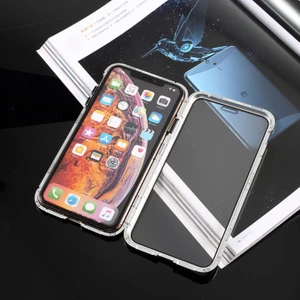 Apple iPhone Xs / x 5.8 Inç Uyumlu Temperli Cam + Metal Çerçeve Telefon Kılıfı (Yurt Dışından)