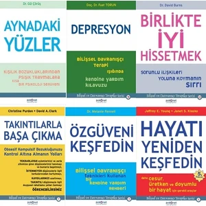 Hayatı Yeniden Keşfedin - Birlikte İyi Hissetmek - Özgüveni Keşfedin - Takıntılarla Başa Çıkma - Depresyon -  Aynadaki Yüzler - 6 Kitap Set