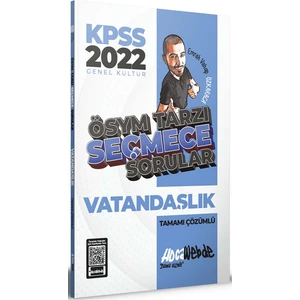 Hocawebde Yayınları 2022 KPSS Vatandaşlık Ösym Tarzı Seçmece Sorular Tamamı Çözümlü Soru Bankası