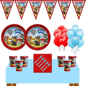 Parti Furyası Paw Patrol  Doğum Günü Konsepti 8 Kişilik Paw Patrol  Parti Malzemeleri Seti