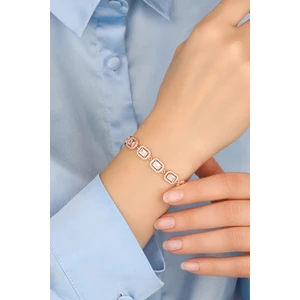 Lia Berto Rose Baget Taşlı 925 Ayar Gümüş Bileklik