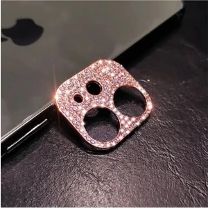 Apple iPhone 11 Uyumlu 3D Taşlı Kamera Lens Koruyucu