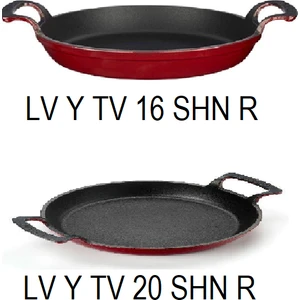 2 Parça Kırmızı Yuvarlak Sahan Seti