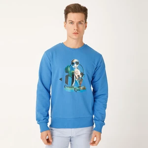 Sweatshirt Nature Ormanın Kralı Erkek Mavi