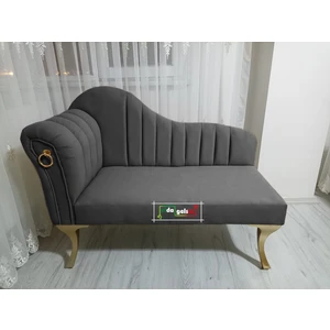 Yeni Model Ultra Lüks Alda Çizgili Josefin Bench Puf Berjer (130 Cm)