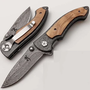 Browning Yeni Nesil Damascus Işlemeli Çakı