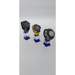 Stand Market  Saat Standı 3'lü Set Renkli Küp Mavi