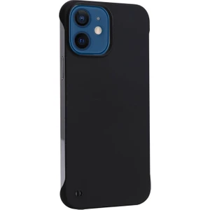 Apple iPhone 12 Mini Için Mat Sert Pc Kauçuklu Düşmeye Dayanıklı Telefon Kılıfı - Siyah (Yurt Dışından)