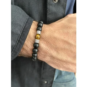 Padore Accessory Çok Şık Kaplan Gözü Doğal Taş Bileklik