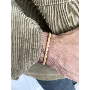 Padore Accessory Şık Krem Rengi Ahşap Bileklik