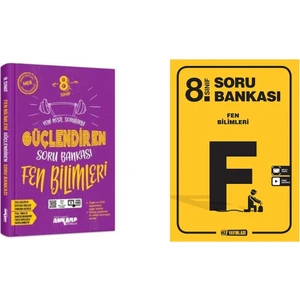 Ankara Yayıncılık 8.Sınıf  Güçlendiren Fen Bilimleri Soru Bankası+Hız Fen Bilimleri Soru Bankası