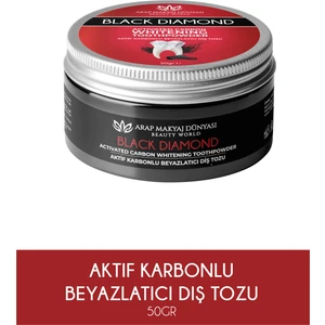 Arap Makyaj Dünyası 50 gr Diş Beyazlatma Tozu - Aktif Kömür ile Ağız Kokusu ve Sararma Önleyici