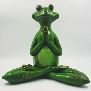 Tual Hobi Sanat Dekoratif Polyester Yogacı Kurbağa Biblo