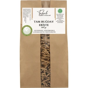 Tam Buğday Erişte 500 gr (Taş Değirmen Unu, Taze Süt ve Köy Yumurtalı, Katkısız Ev Yapımı)