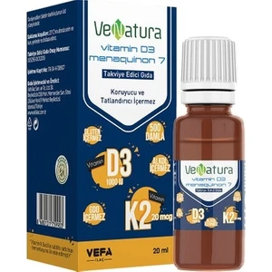 Dynavit Venatura Vitamin D3 K2 20 ml Damla Takviye Edici Gıda