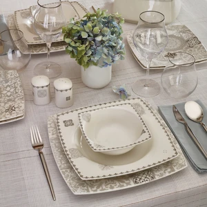 Square Bone Feya 60 Parça 12 Kişilik Yemek Takımı