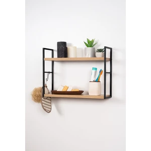 Metal Ahşap  Banyo Duvar Rafı Duvar Monte Banyo Organizer