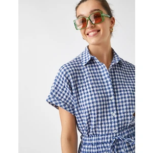 Kareli Kısa Kollu Gömlek