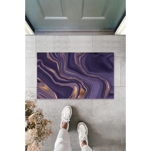 Silkcoat Home Çok Amaçlı Dijital Modern Dalgalı Lila  Kapı Paspası Dış Mekan Paspas