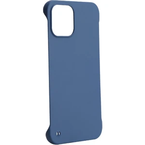 Apple iPhone 13 Mini Için Kauçuk Mat Çerçevesiz Çizilmez Sert Pc Telefon Kılıfı - Koyu Mavi (Yurt Dışından)