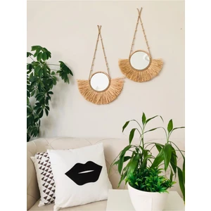 Alp Design Ikili Handmade Sarkıt Rafya Ayna