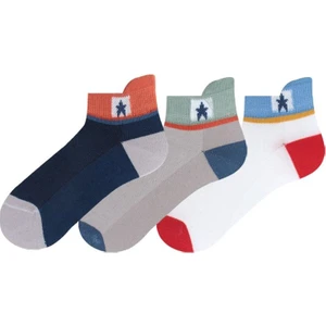 3D Lastik Yıldız Desen Erkek Çocuk Patik Çorabı