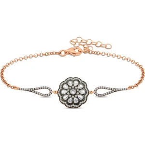 925 Gümüş Elmas Montür 925 Ayar Gümüş Bileklik