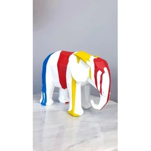 Tual Hobi Sanat Dekoratif Kübik Fil Heykeli (21X26CM)