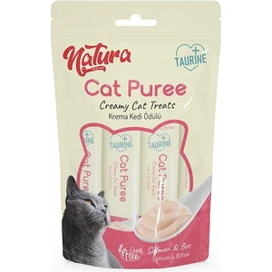 Cat Pure Somonlu & Sığır Etli Kedi Sıvı Ödül Maması 4 Adet