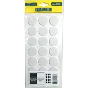 Yuvarlak Yapışkanlı Sandalye Koltuk Mobilya Ayak Keçesi Felt 30 Mm Beyaz