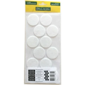 Yuvarlak Yapışkanlı Sandalye Koltuk Mobilya Ayak Zemin Koruyucu Keçesi Felt 40 Mm Beyaz