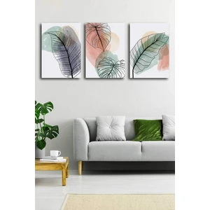 Stella Store Soyut Modern Kanvas Tablosu 3'lü Canvas Tablo Seti