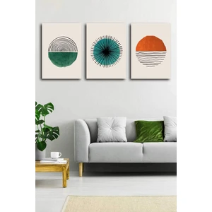 Gift Pack Soyut Modern Minimal  Kanvas Tablosu 3'lü Canvas Tablo Seti
