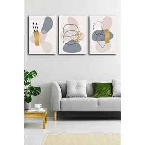 Gift Pack Soyut Modern Minimal  Kanvas Tablosu 3'lü Canvas Tablo Seti