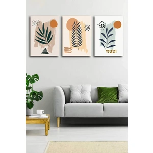 Gift Pack Soyut Modern Minimal  Kanvas Tablosu 3'lü Canvas Tablo Seti