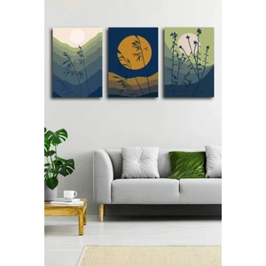 Gift Pack Soyut Modern Minimal  Kanvas Tablosu 3'lü Canvas Tablo Seti