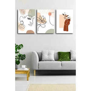 Gift Pack Soyut Modern Minimal  Kanvas Tablosu 3'lü Canvas Tablo Seti