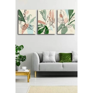 Gift Pack Soyut Modern Minimal  Kanvas Tablosu 3'lü Canvas Tablo Seti