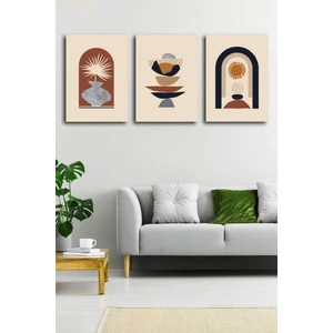 Gift Pack Soyut Modern Minimal  Kanvas Tablosu 3'lü Canvas Tablo Seti