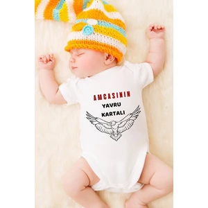 Tuğba Baby Özel Tasarım Bebek Zıbın - Çıtçıtlı Body (Amcasının Yavru Kartalı)