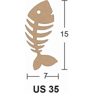 E Hobici Ahşap Küçük Eğik Kılçık 15x7cm 8mm Us35