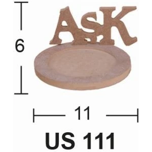 E Hobici Ahşap Yuvarlak Aşk Fincan Bardak Altlığı 11x6cm Us111