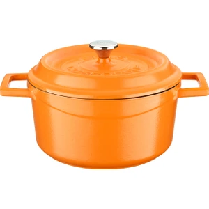 Döküm Demir Spring Yuvarlak Tencere Trendy Kapak Mat Turuncu (Ø) 20 cm