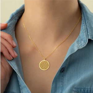 925 Ayar Gümüş Yaşam Çiçeği Kolye